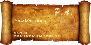 Posztós Anna névjegykártya